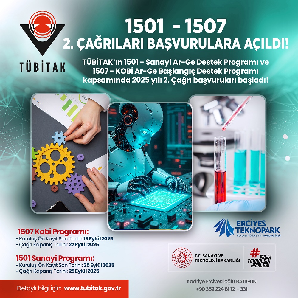 TÜBİTAK 1501 ve 1507 2025/2. Çağrıları Başvurulara Açıldı!